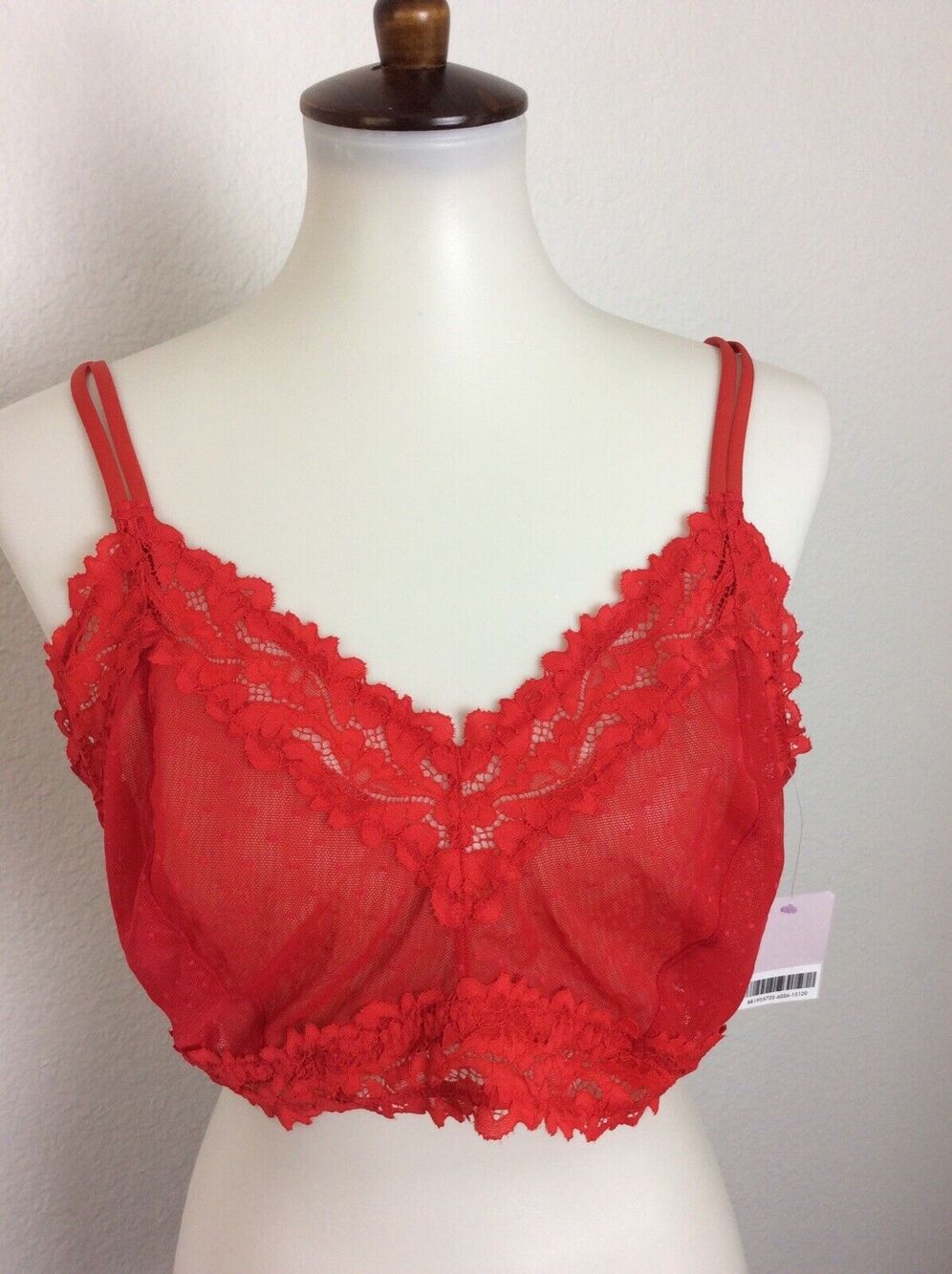 Savage x Fenty Lingerie Bra Lace Trim Swiss Dot Sheer